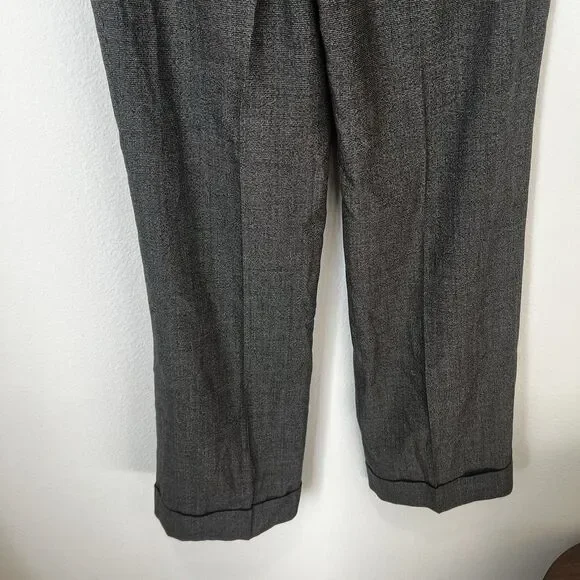 Ann Taylor Signature Fit Trouser Dress Pants  Size 6 Gray Wool Belted Classic - Picture 6 of 10